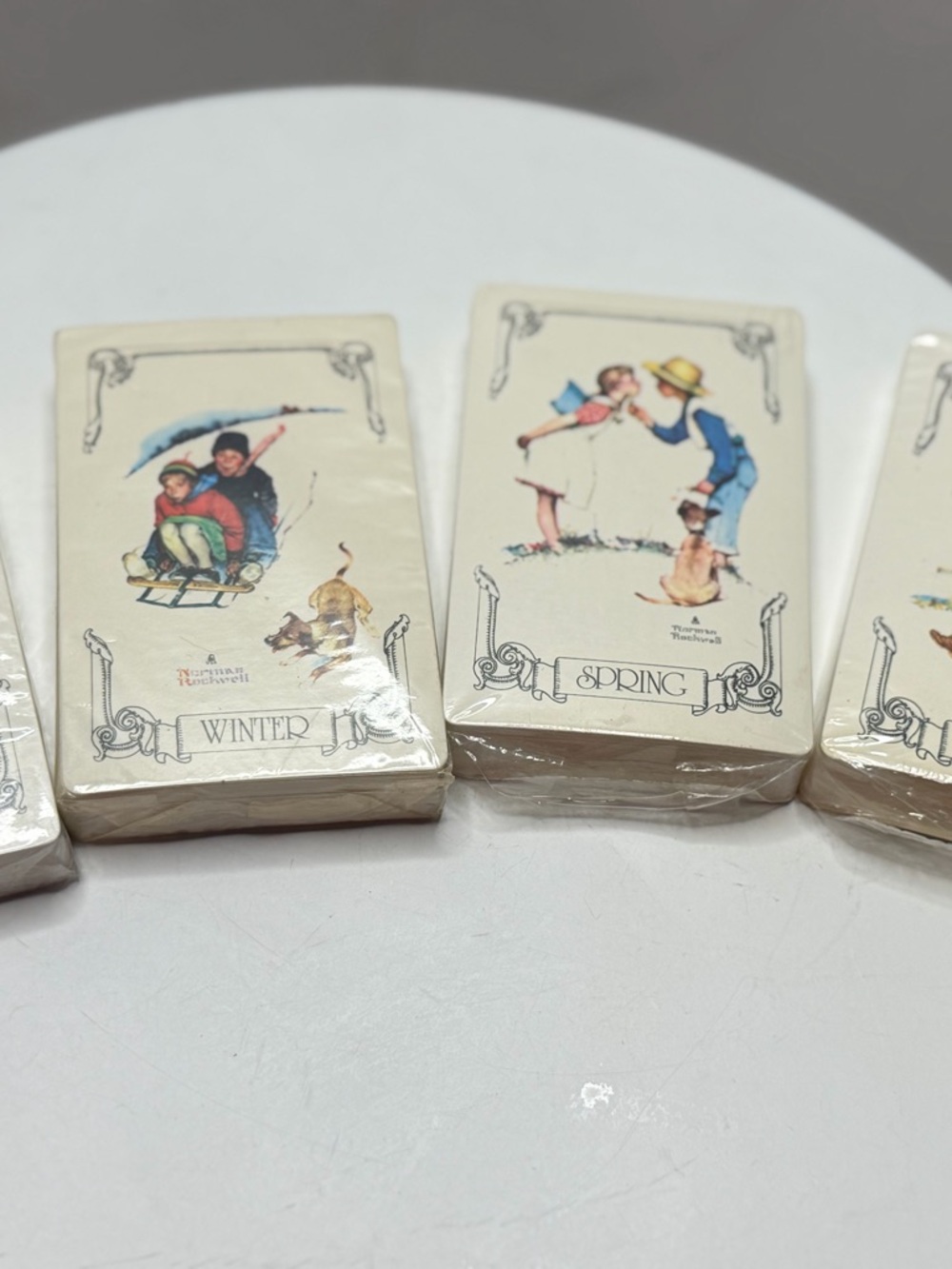 Vintage set of playing cards from the "Four Seasons" series